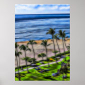 Tropical Beach Vakantie Zon en Zand Maui Hawaii Poster (Voorkant)