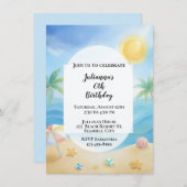 Tropical Beach Verjaardag uitnodiging (Voorkant / Achterkant)