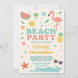 Tropical Beach Verjaardag Uitnodiging & Decor voor
