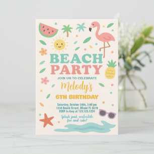 Tropical Beach Verjaardag Uitnodiging & Decor voor