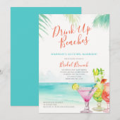 Tropical Beach Vrijgezellenfeest Brunch Kaart (Voorkant / Achterkant)