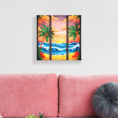 Tropical Beach Wall Art Premium verpakt canvas (Insitu (Woonkamer))