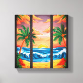 Tropical Beach Wall Art Premium verpakt canvas (Voorkant)