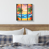 Tropical Beach Wall Art Premium verpakt canvas Afdruk (Insitu (Slaapkamer))