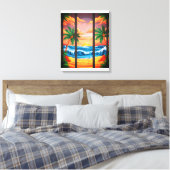 Tropical Beach Wall Art Premium verpakt canvas Afdruk (Insitu (Slaapkamer))