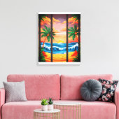 Tropical Beach Wall Art Premium verpakt canvas Afdruk (Insitu (Woonkamer))