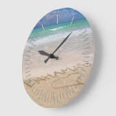 Tropical Beach Wall Clock Grote Klok (Hoek)