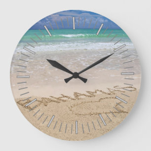 Tropical Beach Wall Clock Grote Klok