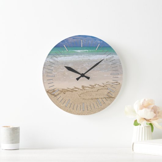Tropical Beach Wall Clock Grote Klok (Huis)