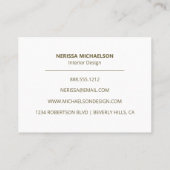 Tropical Beach Waterverf Hibiscusbloem en palmbloe Visitekaartje (Achterkant)