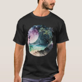Tropical Beach Waterverf T-shirt (Voorkant)