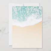 Tropical Beach Waves Wedding Invitation Sjabloon Kaart (Achterkant)