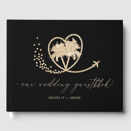 Tropical Beach Wedding Destination Passport Gastenboek (Voorkant)