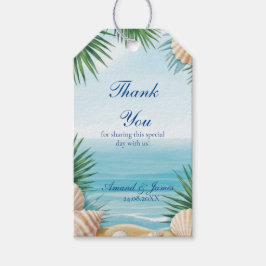 Tropical Beach Wedding Favor Thank You Tags Cadeaulabel