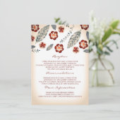 Tropical Beach Wedding Informatie Gast Kaart (Staand voorkant)