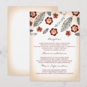 Tropical Beach Wedding Informatie Gast Kaart (Voorkant / Achterkant)