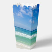 Tropical Beach Wedding Ocean Waves Popcorn Bedankdoosjes (Achterkant)