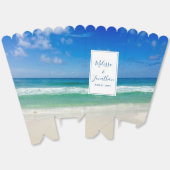 Tropical Beach Wedding Ocean Waves Popcorn Bedankdoosjes (Ongevouwen)