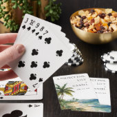 Tropical Beach Wedding Perfect Pair Favor Pokerkaarten (Insitu)