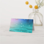 Tropical Beach Wedding Place kaarten | palmbomen Plaatskaartje (Achterkant)