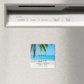 Tropical Beach Wedding Save the Date Magneet (Insitu (Vaatwasser))
