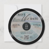Tropical Beach Wedding Save the Date Muziek Liefde (Voorkant)