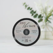 Tropical Beach Wedding Save the Date Muzikant QR (Staand voorkant)
