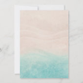 Tropical Beach with Hibiscus Flower Wedding Kaart (Achterkant)