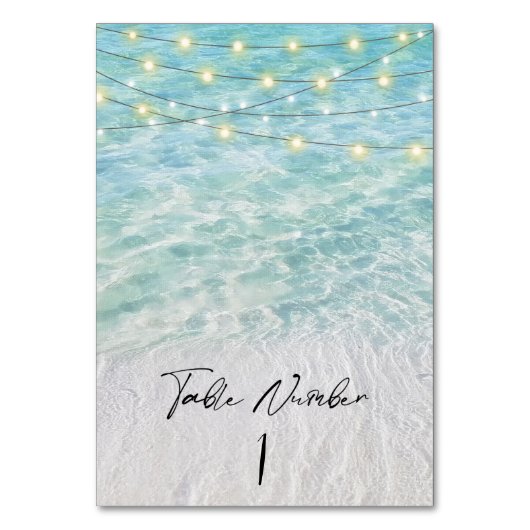 Tropical Beach Zee- en strijklichten Kaart (Voorkant)