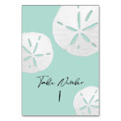 Tropical Beach Zee Glass & White Sand Dollars Kaart (Achterkant)