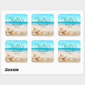 Tropical Beach Zee Shell Sweet 16 Favor Labels (Vel)