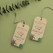 Tropical Beach Zee Turtle Bruiloft Cadeaulabel