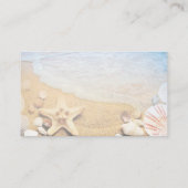 Tropical Beach Zeester Bruiloft Website Informatiekaartje (Achterkant)