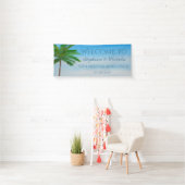 Tropical Beach Zomer 50ste bruiloft Jubileum Spandoek (Insitu)
