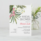 Tropical Beach Zomer Bruidsdouche Uitnodiging (Staand voorkant)