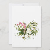 Tropical Beach Zomer Bruidsdouche Uitnodiging (Achterkant)