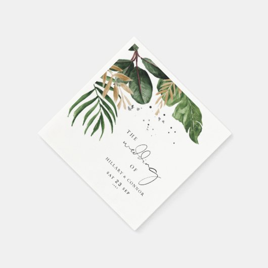 Tropical Beach zomer elegante bruiloft Servet (Hoek)