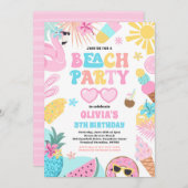 Tropical Beach Zomer Oceaan Verjaardagsfeest Kaart (Voorkant / Achterkant)