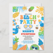 Tropical Beach Zomer Oceaan Verjaardagsfeest Kaart (Voorkant)