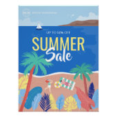 Tropical Beach Zomer Sale Zakelijke advertenties Perfect Poster (Voorkant)