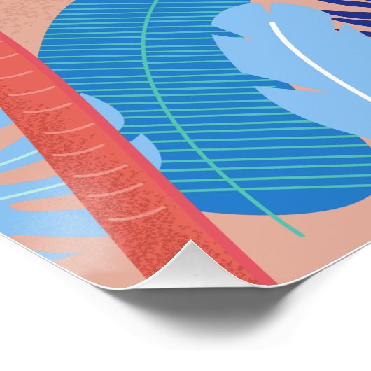 Tropical Beach Zomer Sale Zakelijke advertenties Perfect Poster (Hoek)