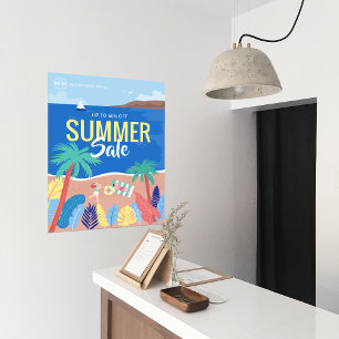 Tropical Beach Zomer Sale Zakelijke advertenties Perfect Poster