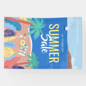 Tropical Beach Zomer Sale Zakelijke advertenties Spandoek (Horizontaal)