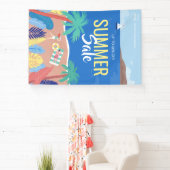 Tropical Beach Zomer Sale Zakelijke advertenties Spandoek (Insitu)