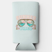 Tropical Beach Zomervibes Seltzer Blikjeskoeler (Voorkant)