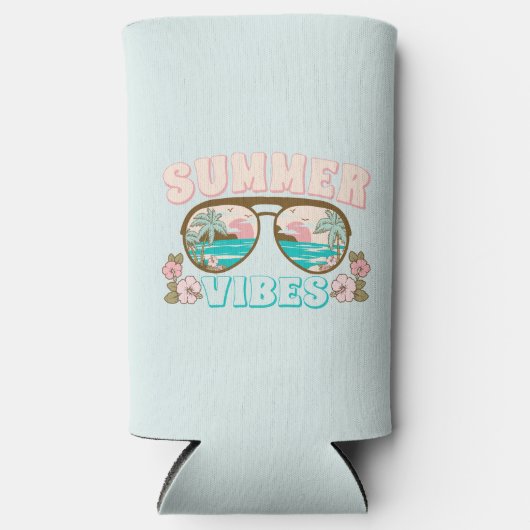 Tropical Beach Zomervibes Seltzer Blikjeskoeler (Voorkant)