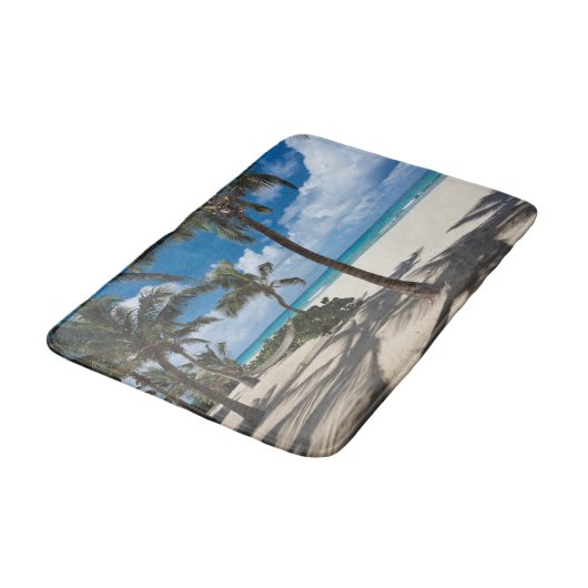 Tropical Beaches Anguilla Beach, Palm Tree Badmat (Gekanteld)