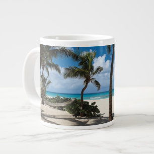 Tropical Beaches Anguilla Beach, Palm Tree Grote Koffiekop