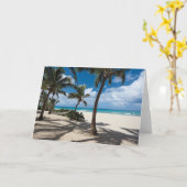 Tropical Beaches Anguilla Beach, Palm Tree Kaart (Gele Bloem)