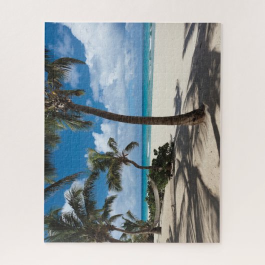 Tropical Beaches Anguilla Beach, Palm Tree Legpuzzel (Verticaal)